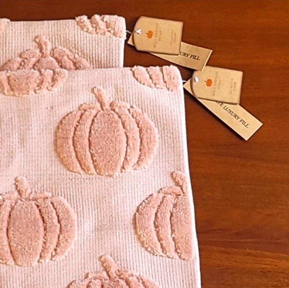 Plush Pumkin Pillow Covers Blush Pink 2 Pack, 19.5 x 19.5 - Picture 6 of 9